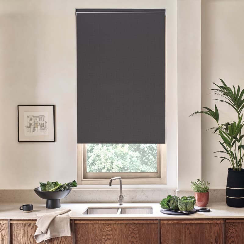 Rory Blackout Charcoal Roller Blind