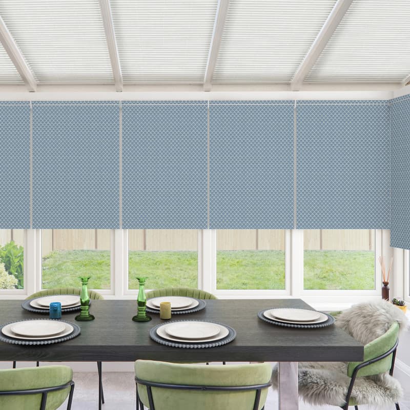 Elvis Blackout Azure Roller Blind