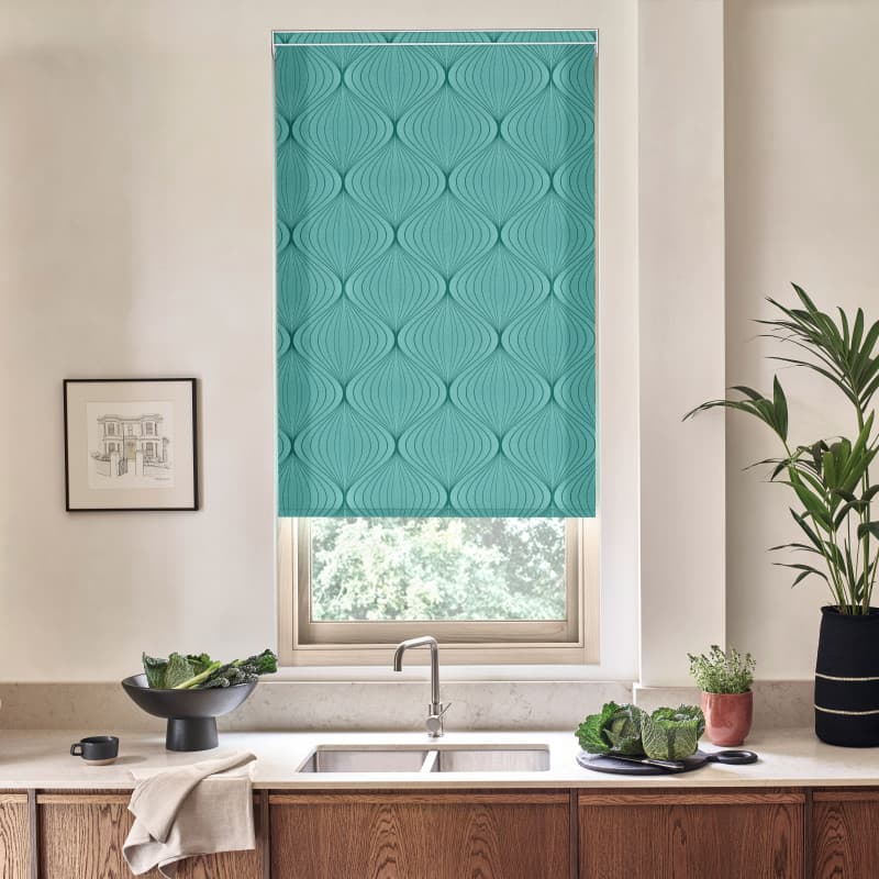 Heathdene Sea Green Roller blind