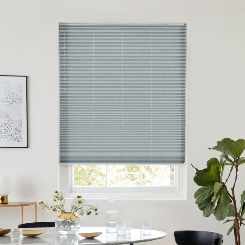 Blocks Denim Pleated blind