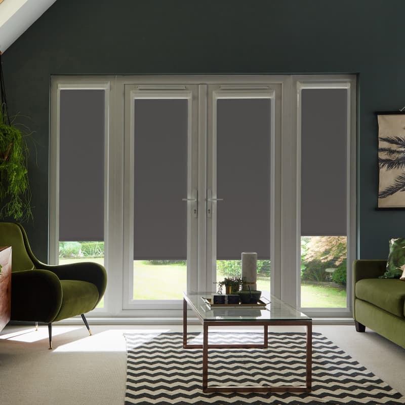 Rory Blackout Charcoal Roller Blind