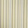 Vertical striped curtains with narrow yellow, gray, and off-white bands, hanging closed with smooth folds; close-up indoor view showing the textile pattern under even lighting.