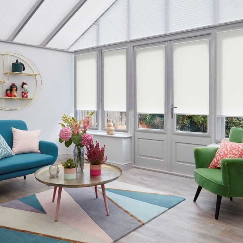 Hexham White Conservatory Roller blind