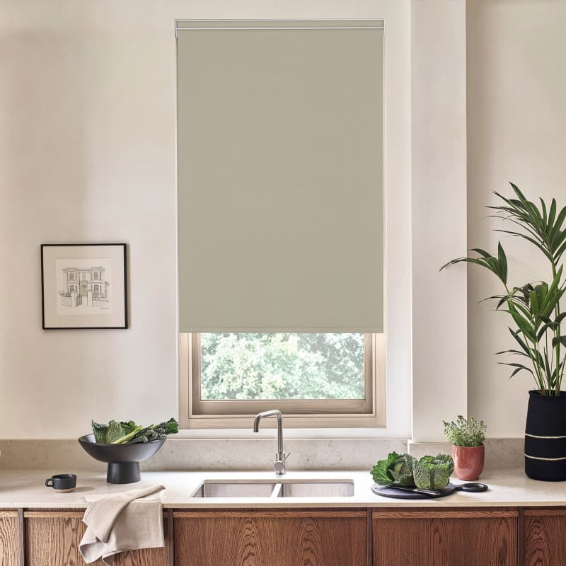Baluga Blackout Stone Grey Roller Blind