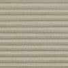 Beige pleated cellular fabric blind, horizontal folded slats with woven texture, fully closed and blocking light; close-up view with soft, even lighting, no visible window or room.