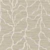 Textured beige woven fabric features off-white branching lines resembling leaf veins, forming an organic, repeating abstract pattern suitable for wallpaper or upholstery.