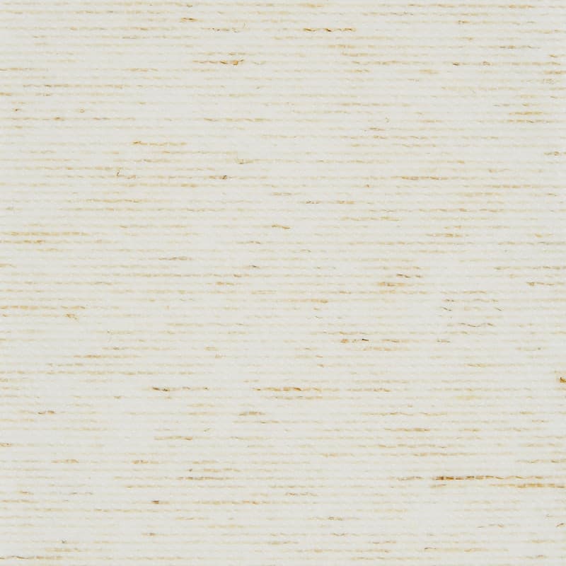 Cream woven fabric with thin, irregular tan horizontal threads — forming subtle ribbed texture across the surface — tight close-up in even, neutral lighting.