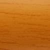 Varnished oak-like panel with horizontal grain and fine darker streaks; showing a smooth, slightly reflective surface; evenly lit warm amber tone, resembling a tabletop or cabinet face.