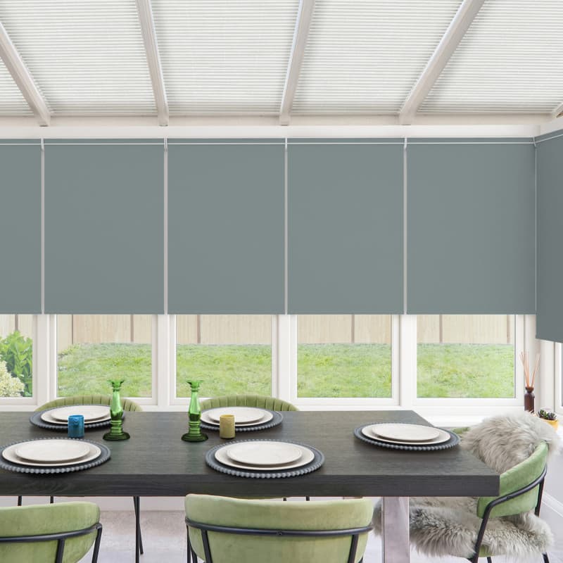 Acacia Wide Blackout Grey Roller Blind