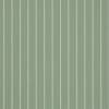 Wallpaper: muted sage-green textured background with evenly spaced double white pinstripes; the stripes run vertically across the surface, presenting a uniformly lit, uninterrupted wall field.