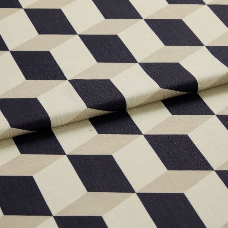 Cubes Canvas Roman blind
