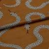 Eden Snake Rust Velvet Curtains