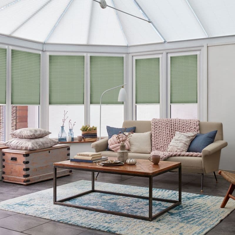 Malbec Olive Pleated blind