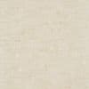 Beige woven grasscloth wallcovering, horizontal staggered fiber strips forming a subtle grid; covering a flat surface as a textured wall finish; evenly lit close-up with neutral, warm tones.