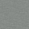 Gray woven fabric displays a tight horizontal weave with subtle two-tone yarns, revealing fine texture and faint striping across a flat, close-up surface.