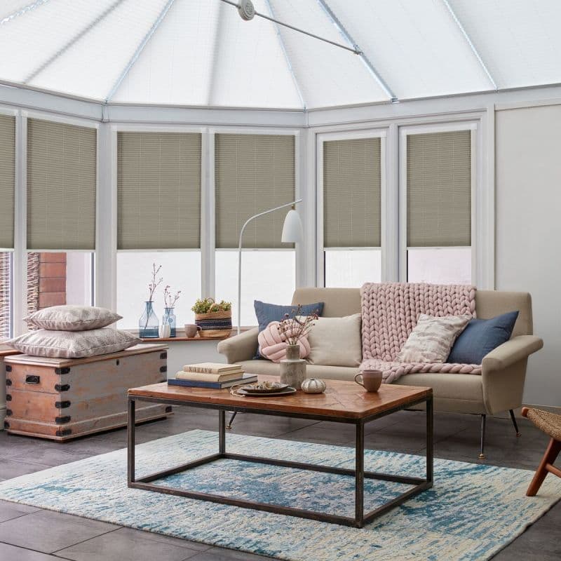 Crush Taupe Pleated blind