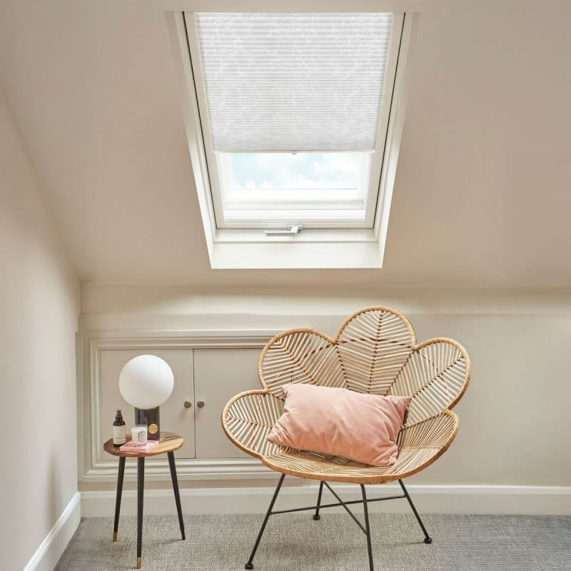 Iona White Pleated blind