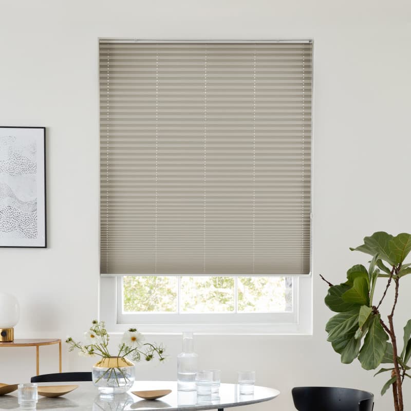 Solartex Chintz Stone Pleated blind