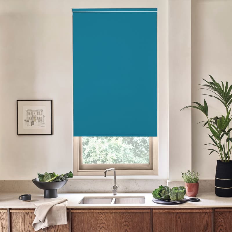 Acacia Blackout Teal Roller Blind