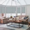 Blocks Denim Pleated blind