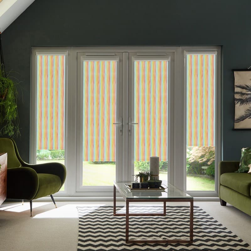 Twirl Blackout Rainbow Roller Blind