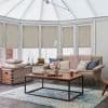 Solartex Chintz Stone Pleated blind