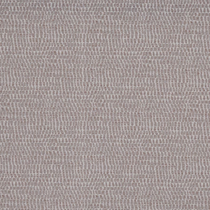 Woven fabric swatch with tight, wavy geometric weave in taupe and off-white, displayed flat — coarse textured threads visible, evenly lit close-up without surrounding context.