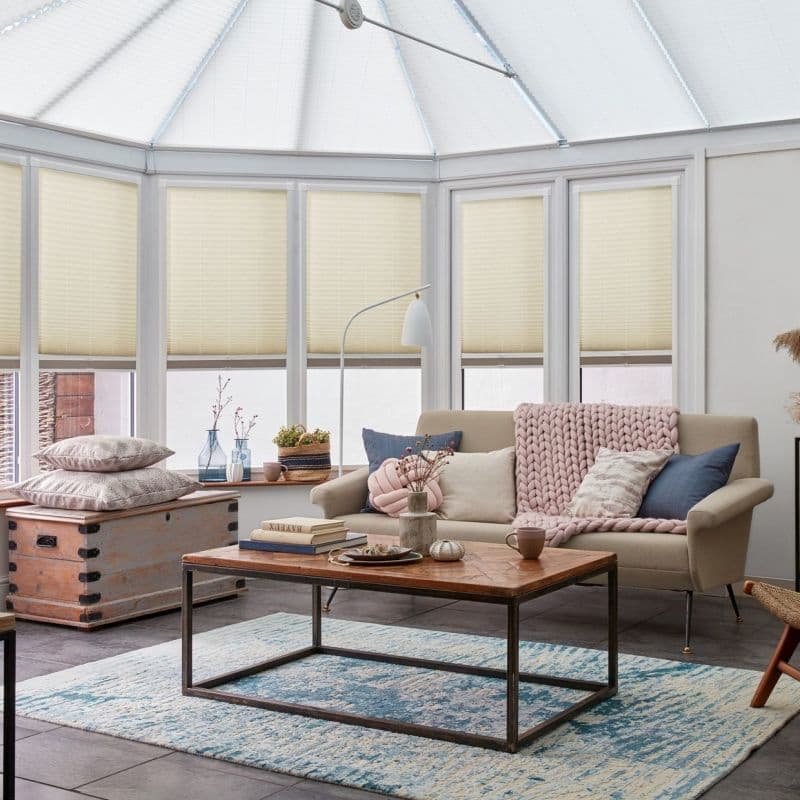 Grenoble Beige Conservatory Side Pleated Blind