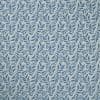 Wallpaper featuring dense repeating blue leaf sprigs on a pale gray background, covering the surface in a uniform botanical pattern; flat, evenly lit close-up suggesting decorative wall covering or fabric.