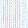 Vertical hand-drawn pale blue lines repeat across a white background; alternating lines show dashed strokes, short horizontal "stitch" marks, and rows of small "x" motifs, creating a soft striped pattern.