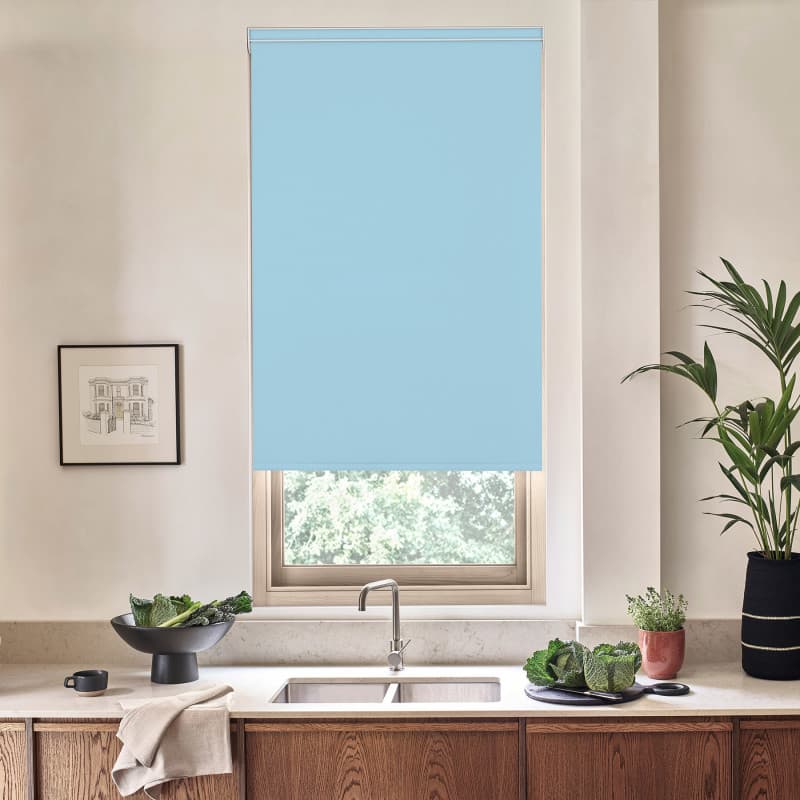Acacia Blackout Baby Blue Roller Blind