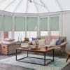 Solartex Chintz Duckegg Pleated blind