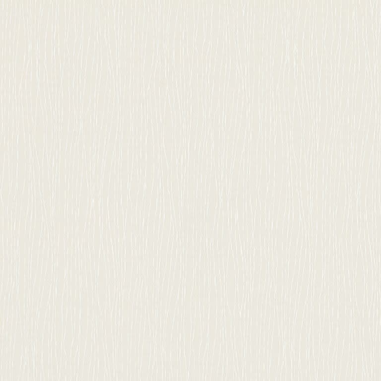 Cream-colored textured wallpaper with subtle vertical embossed lines (woodgrain-like) — covering the wall surface; lying flat and unadorned; evenly lit interior wall with no visible furniture or windows.