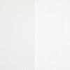 Two adjacent wallpaper panels—left smooth off-white, right white with a fine rectangular grid—meet at a central seam, displayed as sample swatches under soft, neutral lighting.