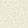 Stylized leaf motifs overlap and interlock, forming a repeating floral pattern on a textured cream-beige wallpaper background.