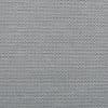 A grey woven roller blind covers the frame, closed and filtering light; tight horizontal weave forming small repeating diamond shapes, likely in an interior window setting with soft diffuse light.