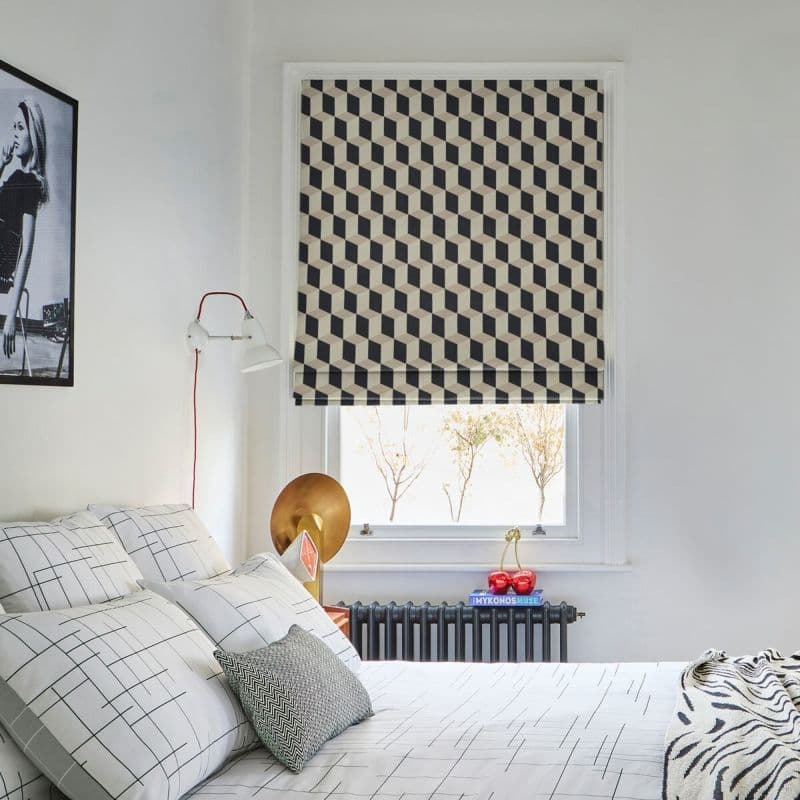 Cubes Canvas Roman blind