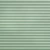 Horizontal pleated fabric blinds, mint-green, fully closed with narrow horizontal folds; blocking view while softly diffusing light, filling a flat, evenly lit surface with subtle textured stripes.
