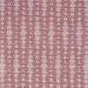 Woven red-and-white fabric with repeating diagonal herringbone stripes — tightly woven, textured surface — flat close-up, evenly lit, no visible surroundings.