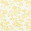 Yellow botanical-patterned wallpaper: delicate umbrella-shaped flower silhouettes repeating across a white background, covering a wall and lending a bright, airy, nature-inspired décor to an interior space.
