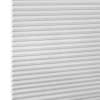 White honeycomb cellular shade, fully lowered with horizontal pleats and subtle linen texture; closed, diffusing soft light; fills a bright interior window opening, neutral minimalist room lighting.