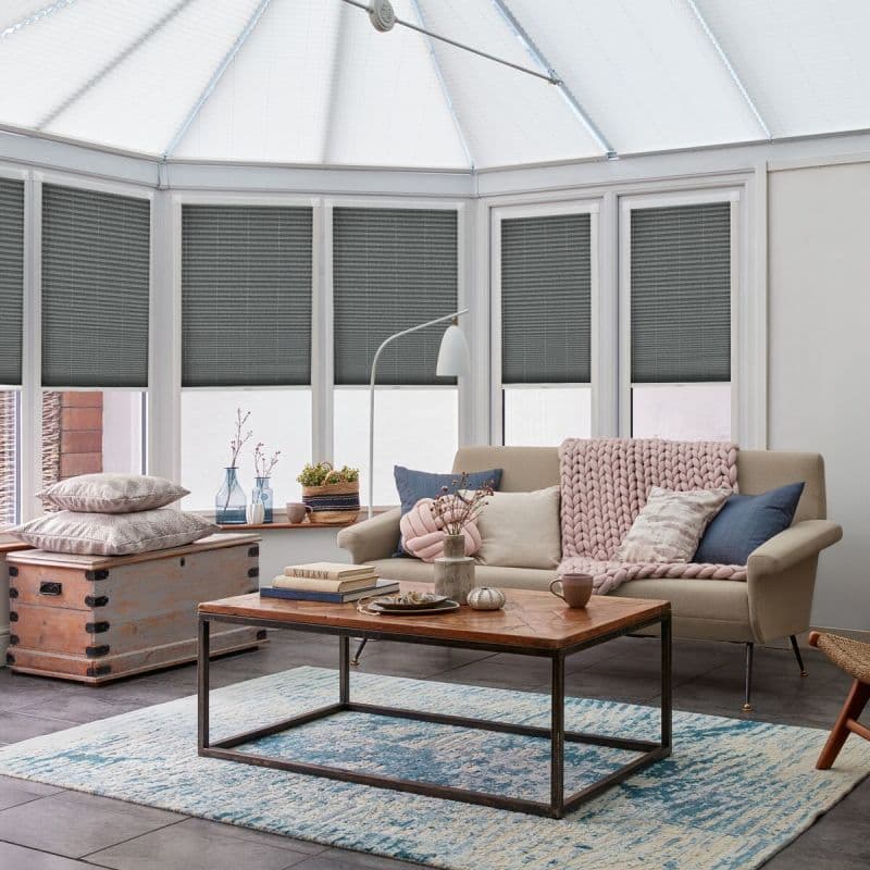 Radiance Dark Silver Pleated blind