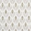 Beige-and-white stylized leaf-patterned wallpaper, repeating vertical stems with textured horizontal shading, covering a flat wall surface in a neutral-lit interior without other visible furnishings.