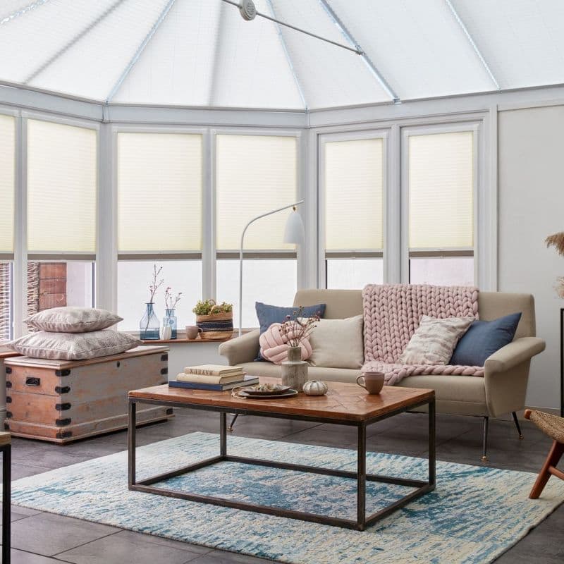 Kari Ivory Conservatory Side Pleated Blind