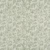 Botanical wallpaper with delicate olive‑green line drawings of flowers and leaves — repeating continuously across the surface — on a soft, neutral pale background in a vintage sketch style.