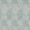 Textured wallpaper covering a wall, featuring irregular teal and off-white mottled vertical streaks; conveying a brushed, weathered look in soft, even lighting with no furnishings visible.