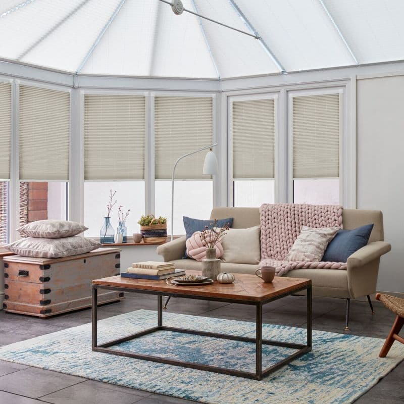 Shimmer Taupe Pleated blind