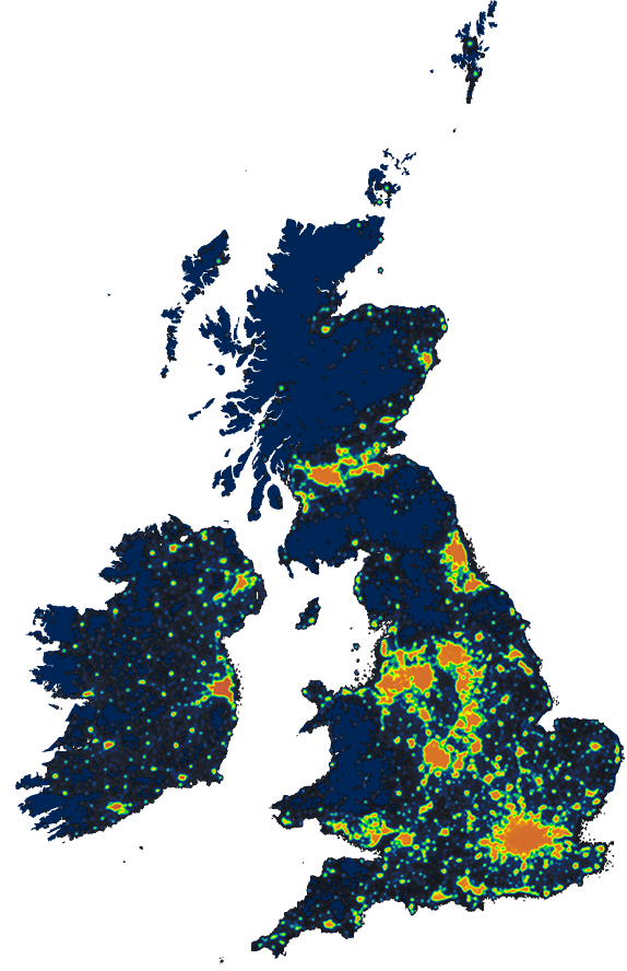 uk light pollution map Skyglow See Light Pollution Across The Uk Hillarys uk light pollution map